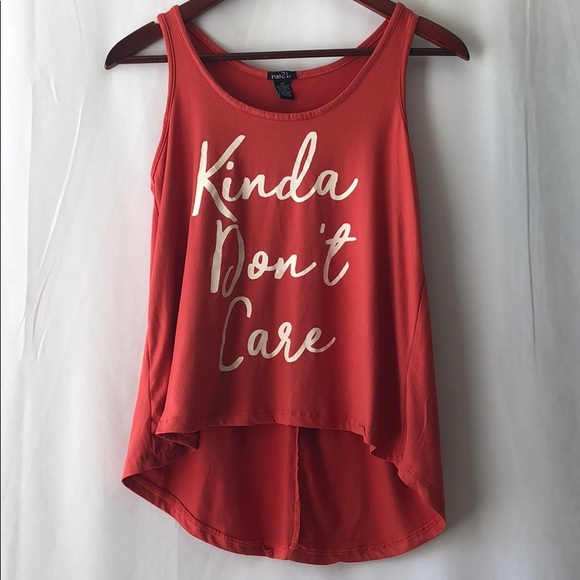 Rue21 Tops - 👑Rue21 Burnt Orange “Kinda Don’t Care” Tank Top